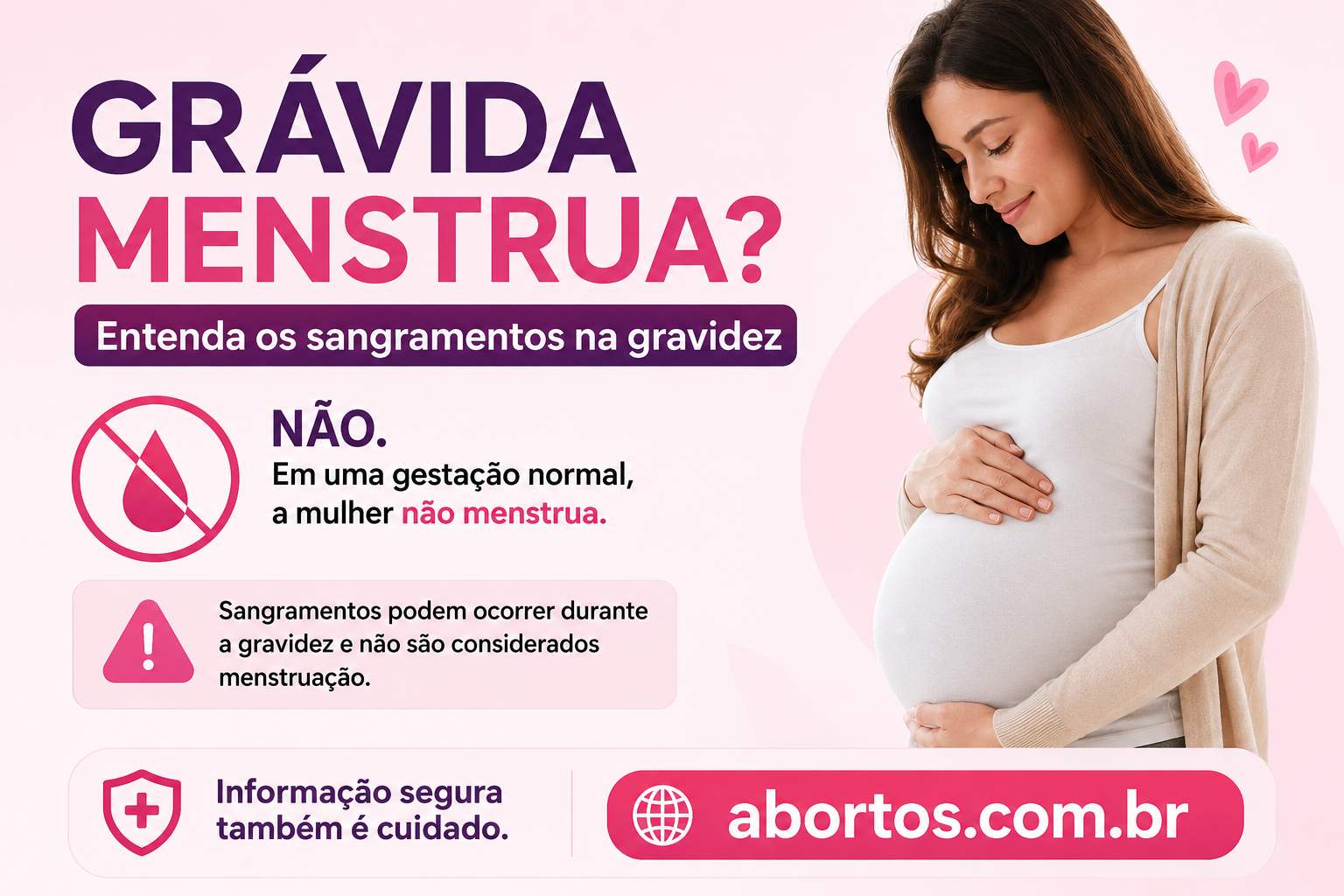 Grávida menstrua? Entenda os sangramentos na gravidez