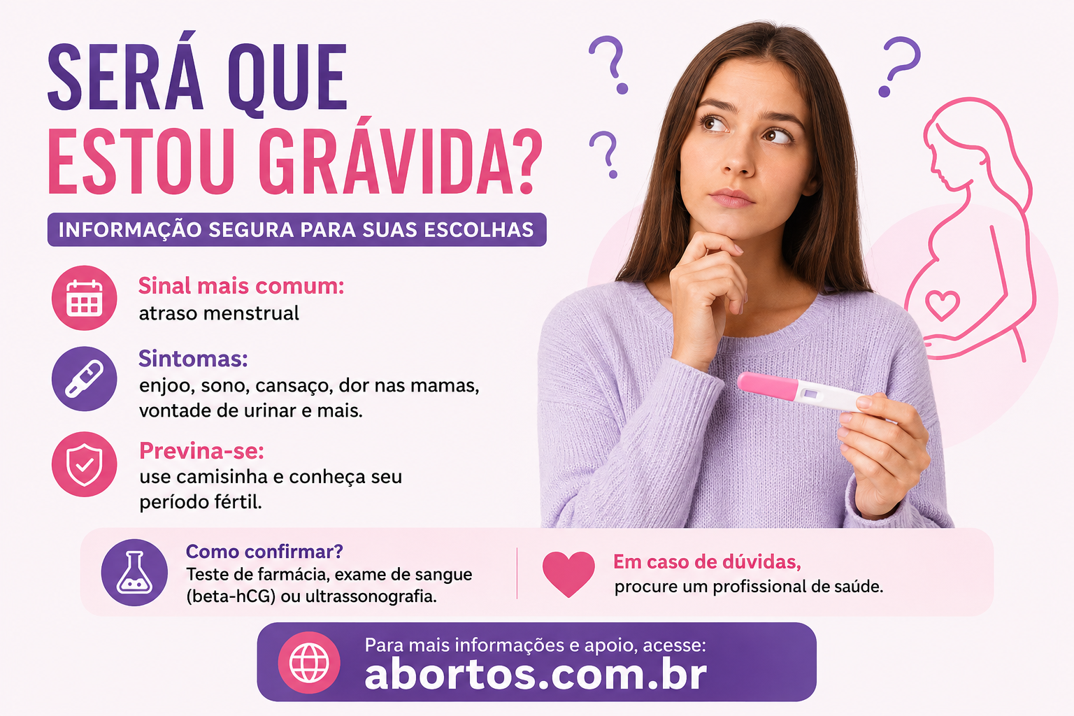 Será que estou grávida? Principais sinais, sintomas e como confirmar